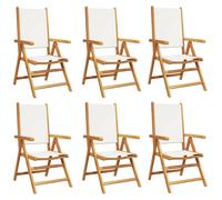 VidaXL 3214539, Terrasse, Assise rembourrée, Acacia, Polyester, Crème, Blanc, 110 kg, 570 mm