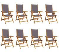 VidaXL 3214543, Mobilier de jardin, Assise rembourrée, Bois d'acacia, Polyester, Anthracite, 110 kg, 570 mm