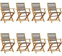 VidaXL 3214570, Terrasse, Assise rembourrée, Acacia, Polypropylène (PP), Gris, 110 kg, 540 mm