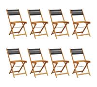 VidaXL 3214603, Terrasse, Assise rembourrée, Acacia, Noir, 110 kg, 410 mm