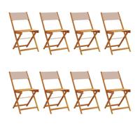 VidaXL 3214618, Terrasse, Assise rembourrée, Acacia, Polyester, Gris clair, 110 kg, 410 mm