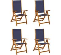 VidaXL 3279241, Terrasse, Assise rembourrée, Acacia, Textile, Bleu, 110 kg, 570 mm