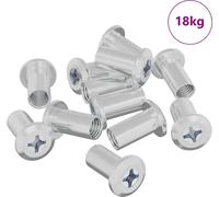 vidaXL, 3673 écrous de sécurité, nickel, acier