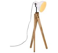 VidaXL Lampadaire Blanc Bois