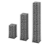 vidaXL 3x Bases pour Mur Gabion Clôture Bordure de Jardin Panier à Pierres