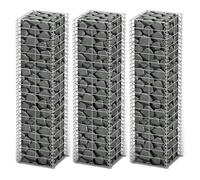 vidaXL 3-delige Schanskorfset 25x25x100 cm gegalvaniseerd draad 141045 G