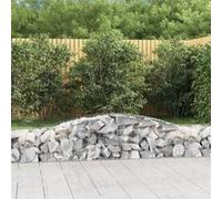 3x Paniers à Gabions Arqués Cages à Gabions Arquées Murs de Gabion Barrières de Jardin Terrasse Extérieur 3146958