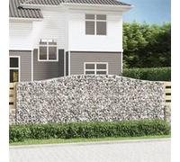 vidaXL Gabions arqués 3 pièces 400x50x140/160 cm fer galvanisé