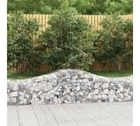 vidaXL Paniers à gabions arqués 3 pcs fer galvanisé