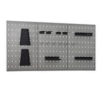vidaXL 3X Panneaux Perforés Muraux Organisateur d'Outils Perceuse Pince Panneau d'Outils Atelier Garage Usages Commerciaux 40x58 cm Acier