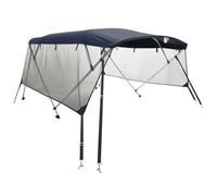 vidaXL 4-Bow Bimini-Top avec panneaux latéraux en maille 243x(185-198)x137 cm