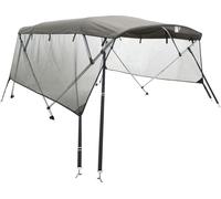 vidaXL 4-Bow Bimini-Top avec panneaux latéraux en maille 243x(185-198)x137 cm