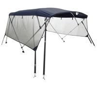 vidaXL 4-Bow Bimini-Top avec panneaux latéraux en maille 243x(200-213)x137 cm