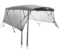 vidaXL 4-Bow Bimini-Top avec panneaux latéraux en maille 243x(230-244)x137 cm