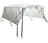 vidaXL 4-Bow Bimini-Top avec panneaux latéraux en maille 243x(230-244)x137 cm
