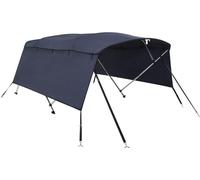 vidaXL 4-Bow Bimini-Top avec parties latérales 243x(170-182)x137 cm