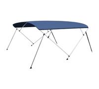 vidaXL 4-Bow Bimini Top bleu marine 243x(230-244)x137 cm