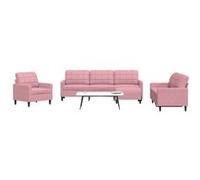 vidaXL 4-delige Loungeset met kussens fluweel roze3278444 Rose G