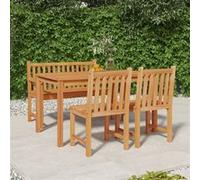 vidaXL Ensemble de jardin 3157151 4 pièces en teck massif
