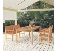 vidaXL 4-delige Tuinset massief teakhout3157172 bois de teck G