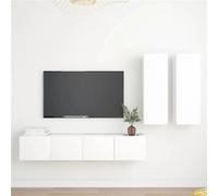 vidaXL Meubles TV 4 pcs - Blanc