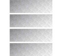 vidaXL : 4 marches d'escalier, 100 x 30 cm, argent, aluminium, à angle droit