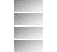 vidaXL : 4 marches d'escalier, 100 x 40 cm, argent, aluminium, à angle droit