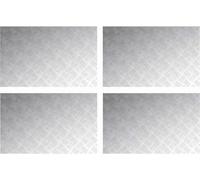 vidaXL : 4 marches d'escalier, 80 x 50 cm, argent, aluminium, à angle droit