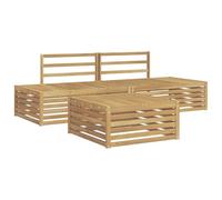 vidaXL 4 pc Ensemble de canapés d'extérieur Blanc