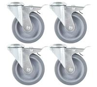vidaXL 4 pcs Roulettes à frein 100 mm