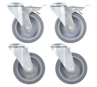 vidaXL 4 Roulettes Pivotantes à Trou - 100 mm