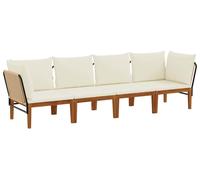 vidaXL : 4 pièces en bois d'acacia massif et en corde, style naturel