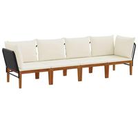 vidaXL : 4 pièces en bois d'acacia massif et en corde, style naturel