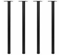 vidaXL 4 Pieds de Remplacement de Table Noir à Hauteur réglable 1100 mm
