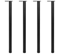 vidaXL 4 pieds de table réglables en hauteur Noir 1100 mm