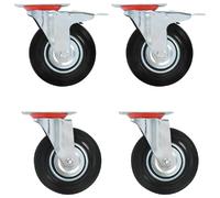 vidaXL 4 Roulettes pivotantes freinées - 125 mm