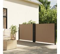 vidaXL Marquise latérale extensible Taupe 140x1200 cm