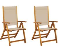 VidaXL 4008423, Mobilier de jardin, Assise rembourrée, Bois d'acacia, Textile, Gris clair, 110 kg, 570 mm