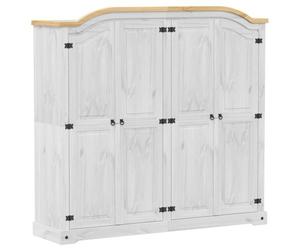 VidaXL 4012163 placard et armoire de chambre à coucher 5 étagères 4 portes(s) Blanc