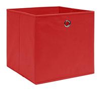 vidaXL 4x Boîtes de Rangement Coffres de Rangement Boîtes d'Emballage Stockage Chaussettes Sous-vêtements Tissu Intissé 28x28x28 cm Rouge Foncé