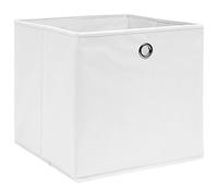 vidaXL 4X Boîtes de Rangement Coffres de Rangement Boîtes d'emballage Stockage Foulards Chaussettes sous-vêtements Tissu Intissé 28x28x28 cm Blanc