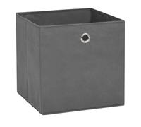 vidaXL 4x Boîtes de Rangement Coffres de Rangement Boîtes d'Emballage Stockage Foulards Chaussettes Sous-vêtements Tissu Intissé 28x28x28 cm Gris