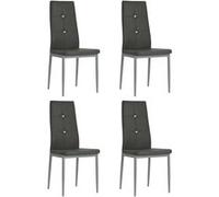 vidaXL - Lot de 4 Gris