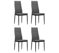 vidaXL 4x Chaise de Salle à Manger Tissu Gris Clair Chaise à Manger de Cuisine 246182