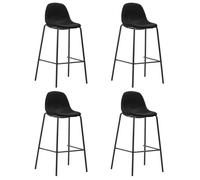 vidaXL Chaises de bar 281536 - Lot de 4 noir H.99 cm plastique non pliable