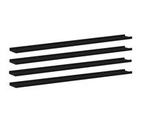 vidaXL Étagères murales flottantes 4 pièces 115x9x3 cm Noir