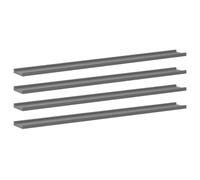 vidaXL 4X Etagères Murales Etagères Suspendues Etagères Flottantes Salon Salle de Séjour Chambre à Coucher Maison Intérieur Gris 115x9x3 cm