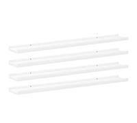 vidaXL 4X Etagères Murales Etagères Suspendues Etagères Flottantes Salon Salle de Séjour Chambre à Coucher Maison Intérieur Blanc 80x9x3 cm