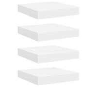 vidaXL 4X Etagères Murales Flottantes Etagères Suspendues Supports Muraux Bibliothèque Salle de Séjour Intérieur Blanc 23x23,5x3,8 cm MDF
