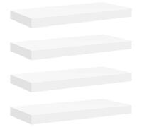 vidaXL 4X Etagères Murales Flottantes Etagères Suspendues Supports Muraux Bibliothèque Salle de Séjour Intérieur Blanc 50x23x3,8 cm MDF